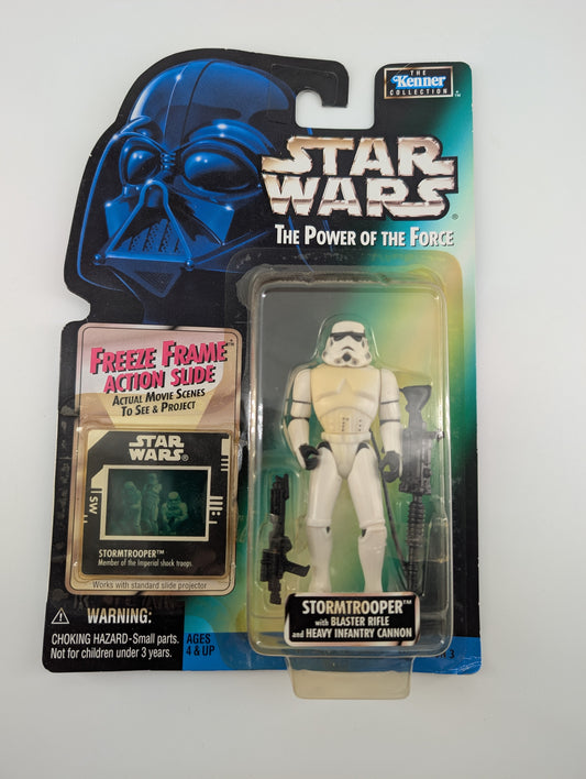 1997 Kenner Star Wars Power of the Force Stormtrooper with Freeze Frame Slide - Near Mint