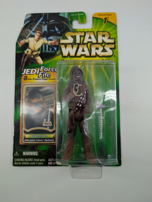 2001 Hasbro Star Wars Power of the Jedi Chewbacca with Jedi Force File